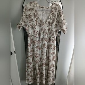 Baltic Born Floral Print V-Neck Dress